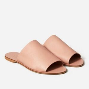 HTF! EVERLANE Day Slide Sandals in Nude 7.5 Tan Leather